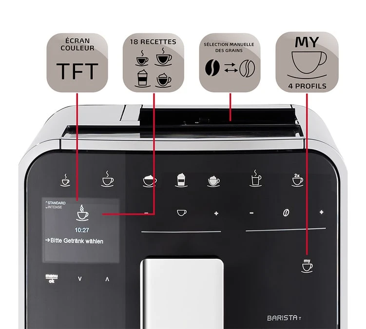 Melitta Barista T Smart Connectée Argent (sans réservoir lait) F831-101 Melitta Barista T Smart Connectée Argent (sans Réservoir Lait) F831-101 -Maxi Coffee Soldes 4 melitta barista t smart f831 101