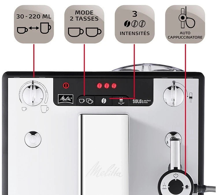 Melitta Caffeo Solo Perfect Milk Argent E 957-103 Melitta Caffeo Solo Perfect Milk Argent E 957-103 -Maxi Coffee Soldes 4 melitta caffeo solo e957 103
