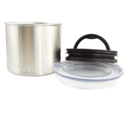 Boîte Conservatrice Inox Argent Avec Vide D'air 250g - Airscape