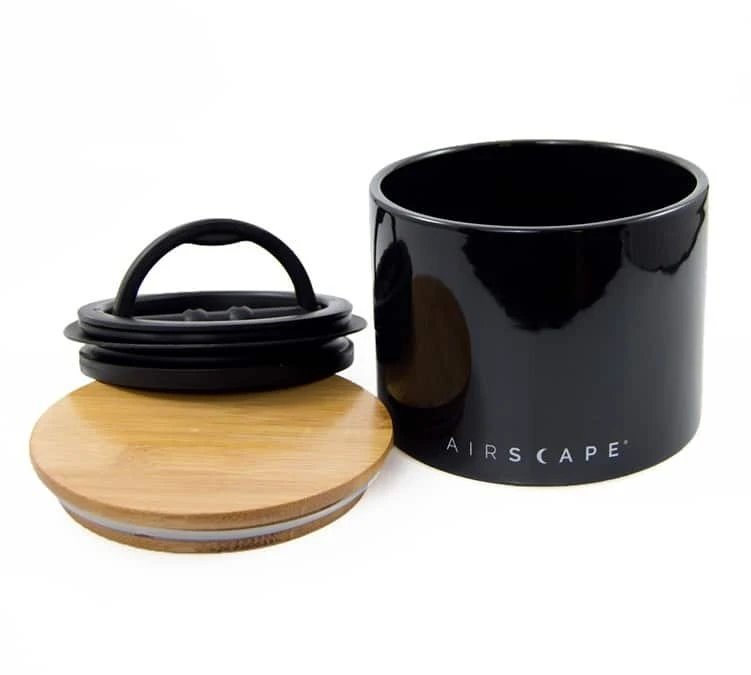 Boîte conservatrice céramique Noir avec vide d'air 250g - Airscape Boîte Conservatrice Céramique Noir Avec Vide D'air 250g - Airscape -Maxi Coffee Soldes airscape2 1