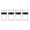 4 Bocaux Noirs - Conservation PC PRESSO - 25 Cl -BODUM