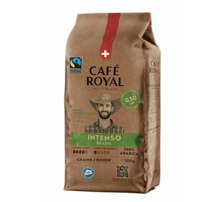 500g Café en grains - Brésil intense - CAFE ROYAL 500g Café En Grains - Brésil Intense - CAFE ROYAL -Maxi Coffee Soldes brsil intense side
