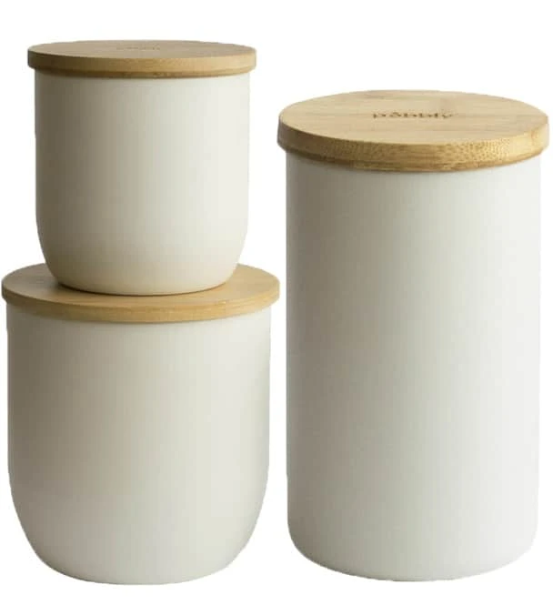 Lot de 3 boîtes à café/thé rondes PEBBLY Lot De 3 Boîtes à Café/thé Rondes PEBBLY -Maxi Coffee Soldes