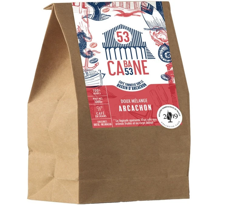 Café en grains Arcachon - 1kg - Cabane 53 Café En Grains Arcachon - 1kg - Cabane 53 -Maxi Coffee Soldes cabane53 arcachon grains 1kg
