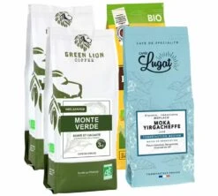 Pack Découverte - Bio Torréfié En Europe - 1 Kg De Cafés En Grains