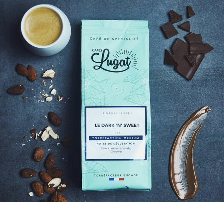 1 Kg café en grain Le Dark'n Sweet - Cafés Lugat 1 Kg Café En Grain Le Dark'n Sweet - Cafés Lugat -Maxi Coffee Soldes cafeengraincafeslugatdarknsweet4x250g 1