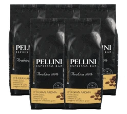5x1Kg Café En Grain Gran Aroma N°3 - Pellini
