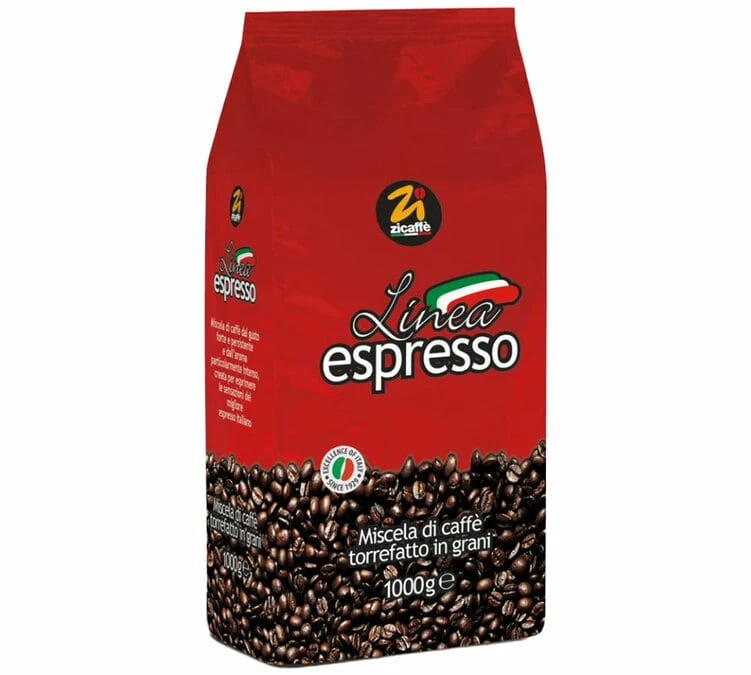 1 kg Café en grain Linea Espresso Zicaffè 1 Kg Café En Grain Linea Espresso Zicaffè -Maxi Coffee Soldes cafeengrainzicaffelineaespressokgfacelateral