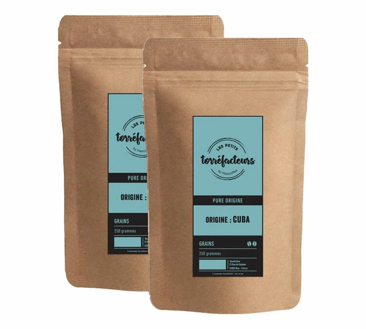 2x250g Café en grain 100% arabica Cuba - LES PETITS TORREFACTEURS 2x250g Café En Grain 100% Arabica Cuba - LES PETITS TORREFACTEURS -Maxi Coffee Soldes cafengrainlespetitstorrefacteurscuba500g