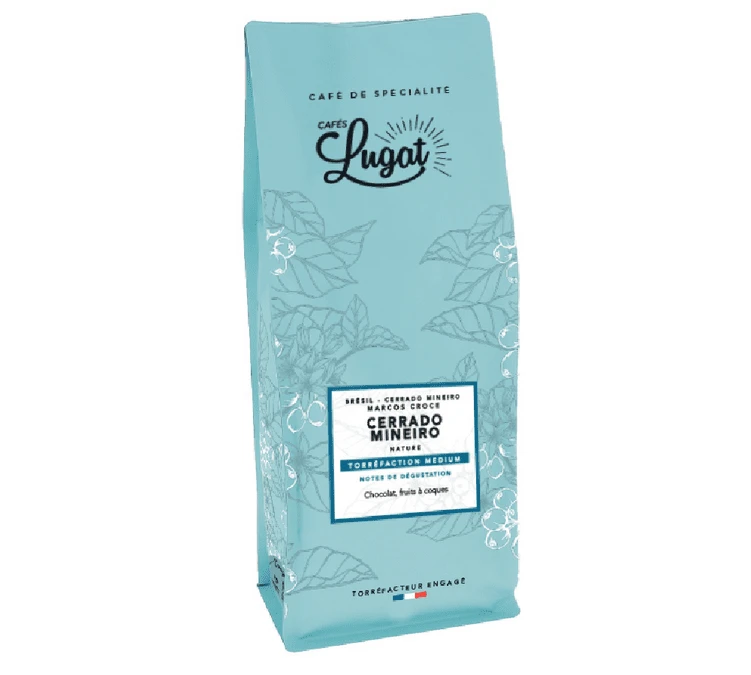 1kg Café en grain Brésil Cerrado Mineiro - CAFES LUGAT 1kg Café En Grain Brésil Cerrado Mineiro - CAFES LUGAT -Maxi Coffee Soldes cerrado 1