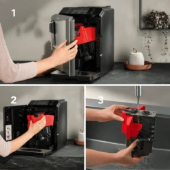 SIEMENS EQ300 - TF305E04 Inox Et Titane Métallisé - Garantie 3 Ans -Maxi Coffee Soldes demontage facile nettoyage