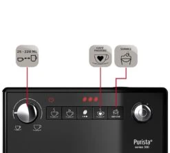 MELITTA Purista® F230-104 Noir Mat Garantie 3 Ans 6 MELITTA Purista® F230-104 Noir Mat Garantie 3 Ans -Maxi Coffee Soldes expresso broyeur melitta purista noir mat profil