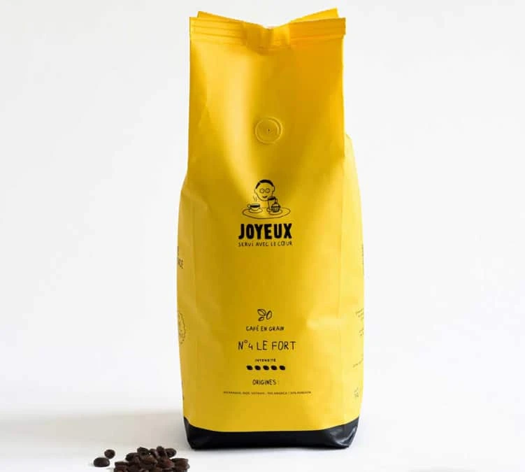 Café en grains - Café Joyeux N°4 Le fort - 1kg Café En Grains - Café Joyeux N°4 Le Fort - 1kg -Maxi Coffee Soldes joyeux 1