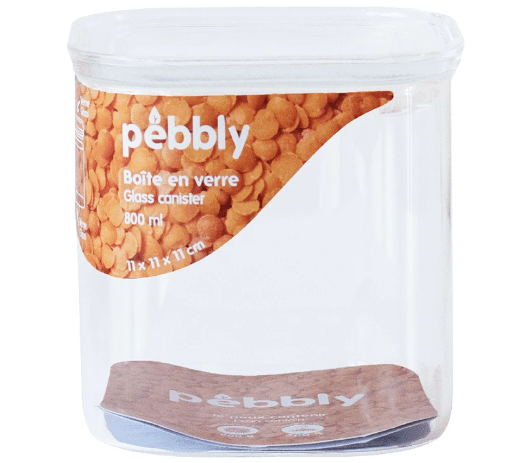 Boîte de conservation carrée en verre 800ml - PEBBLY Boîte De Conservation Carrée En Verre 800ml - PEBBLY -Maxi Coffee Soldes k44 1