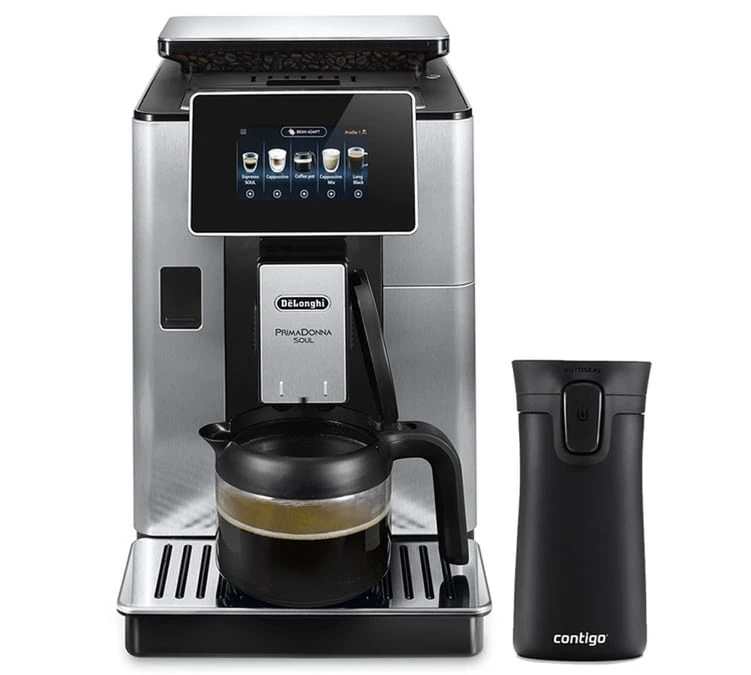 DELONGHI Primadonna Soul ECAM 610.75.MB Carafe à café + Mug Contigo OFFERT Garantie 5 ans DELONGHI Primadonna Soul ECAM 610.75.MB Carafe à Café + Mug Contigo OFFERT Garantie 5 Ans -Maxi Coffee Soldes machine a cafe delonghi primadonna soul 610.75