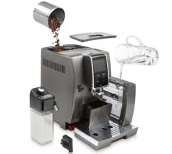 DELONGHI Dinamica Plus Titanium ECAM 370.95.T Garantie 2 Ans -Maxi Coffee Soldes machine expresso broyeur delonghi dinamica ecam 37095t fonctionnement