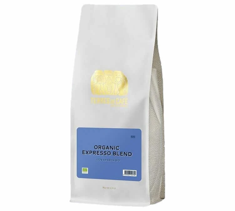 Café grain - Organic expresso blend - 1kg - Terres de café Café Grain - Organic Expresso Blend - 1kg - Terres De Café -Maxi Coffee Soldes organicblend