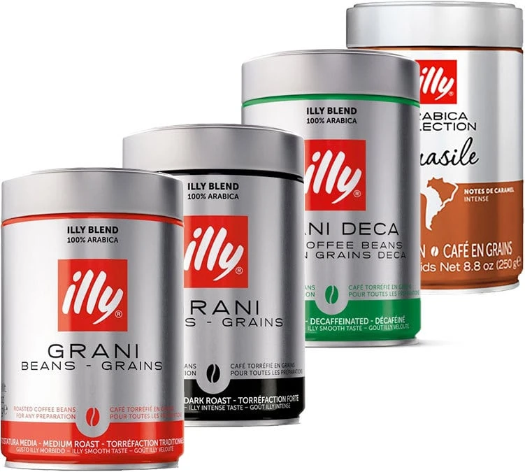 4 x 250g Pack découverte - Café en grain 100% Arabica - Illy 4 X 250g Pack Découverte - Café En Grain 100% Arabica - Illy -Maxi Coffee Soldes pack illy 4 grains