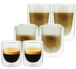 6 Verres Double Paroi Mila 10cl, 25cl Et 35cl - PYLANO