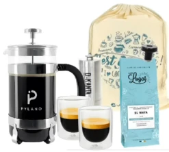 Pack Cafetière à Piston Pylano CALI 3 Tasses + Moulin D-Kanta MG01