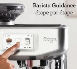 Machine Expresso SAGE Barista Touch Impress SES881BTR4FEU1 Inox Noir Truffe -Maxi Coffee Soldes sage baristatouchimpress inox noir 3 1