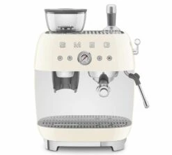 Machine Expresso SMEG EGF03CREU Crème Années 50 Avec Moulin Intégré