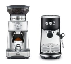 SAGE Machine Expresso The Bambino Black Truffle + Moulin à Café The Dose Control Pro